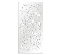 Tableau ajouré pour décoration modèle FLOREUS - Panneau en PVC perforé - Pare-soleil couleur blanc 47 x 94 cm