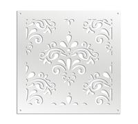 Tableau ajouré pour Décoration Murale modèle DAMASCO - Panneau en PVC perforé - Pare-soleil blanc 48 x 48 cm