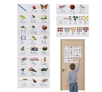 Tableau Alphabet Mural | Cartes Lettres et Chiffres Maternelle pour Mur de Salle de Classe,Cartes D'apprentissage Outils Pédagogiques Pour Maternelle Crèche École Salle De Jeux