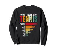 Tableau Amusant Pourquoi Je perds au Tennis Sweatshirt