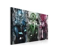 Tableau Animal Trio (3 Parts) Colorful-Taille L 90 x H 60 cm Imprimé