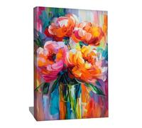 Tableau Aquarelle Fleurs Des Champs - Impression Sur Toile Abstrait Xxl - Oeuvre D'art Tableau Sur Toile Fleurs Coquelicot - Art Mural Abstrait - Décoration Intérieure Salon (120x80cm)