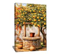 Tableau Arbre Fruitier - Affiche Décoration Murale Méditerranée - Impression Sur Toile Pour Cuisine - Tableau Campagne Chic - Décoration Murale Provence - Toile Contemporain, 40x30cm