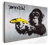 Tableau - Arrête ou le singe va tirer! (Banksy) - 90x60 (9165)