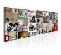 Tableau Art of Collage: Banksy II-Taille L 150 x H 50 cm Imprimé G