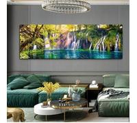 Tableau - AUTREMENT - Paysage de Cascade - 120 x 40 cm - Toile intissée - Couleurs brillantes