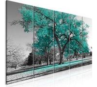 Tableau - Autumn in the Park (5 Parts) Narrow Turquoise - 200x80 (873)