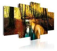 Tableau Autumn silence: forest-Taille L 200 x H 100 cm Imprimé