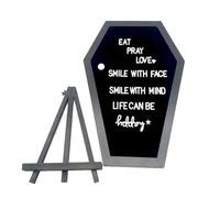 Tableau aux lettres cercueil avec lettres, panneau de message pour fête d'Halloween, message de cercueil, décorations d'Halloween