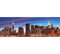 Tableau avec éclairage LED - Tableau mural lumineux avec minuteur, motif New York, 120 x 40 cm, scintillant