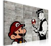 Tableau Banksy: Mario Bros-Taille L 120 x H 80 cm Imprimé