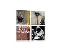 Tableau Banksy Street Art-Taille L 80 x H 80 cm