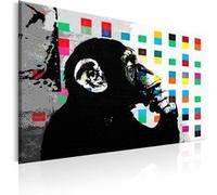Tableau Imprimé "Banksy - the Thinker Monkey" 40 x 60 cm Multicolore G