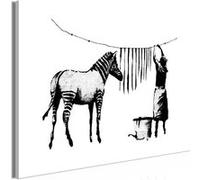 Tableau Artgeist Tableau - Banksy: Washing Zebra (1 Part) Wide - 120x80 (1102)