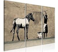 Tableau - Banksy: Washing Zebra on Concrete (3 Parts) - 90x60 (1105)