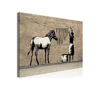 Tableau "Banksy - Washing Zebra on Concrete Wide" 60 x 90 cm
