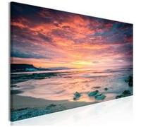 Tableau - Beach in Crete (1 Part) Narrow Red - 120x40 Artgeist (1148) Multicolore G