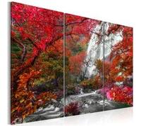 Tableau "Beautiful Waterfall : Autumnal Forest" 60 x 90 cm Multicolore G