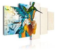 Tableau Bird's music 5 pieces-Taille L 200 x H 100 cm Imprimé G