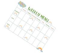 Tableau Blanc Adhésif Hebdomadaire pour Menu Frigo, Pvc, Réutilisable | Espace pour Listes de Courses et Notes, Usage Familial, Surface D’écriture Pratique, Format pour Réfrigérateur