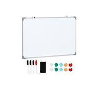 HOMCOM - Tableau blanc - panneau galvanisé - 90x60x1.8cm - Blanc