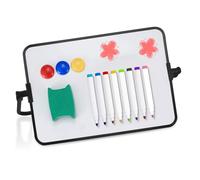 Tableau Blanc Avec Supportc, Tableaux Blancs Effaçables à Sec, Format A3 Tableaux Blancs Double Face, avec Stylos Effaçables à Sec, Gomme, Aimants pour Bureau étudiants Dessin, 30x42 cm