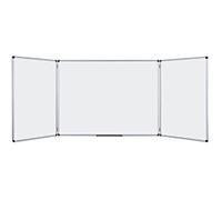 Tableau blanc - BI-OFFICE - Trio Maya - Pieds de maintien - Surface en liège - Support pour stylos