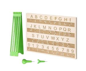 Tableau blanc d'apprentissage du Braille - Tableau à rayures et vingt-huit cellules, outil pour les exercices sur les troubles de la avec | Aide éducative pour les adolescents à