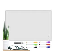 Tableau Blanc De Bureau - Tableau D'écriture, Mini Plateau Effaçable | Planche À Dessin Effaçable, Planificateur De Tableaau De Notes Pour Bureau, École, Maison Avec 6 Marqueurs Pour Adultes