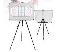 Tableau blanc de tactiques de hockey sur glace avec support, grand presse-papiers double face effaçable à sec 70 x 50 cm, avec marqueur effaçable à sec et gomme pour la compétition et