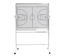 Tableau Blanc d'entraînement Mobile Double Face sur roulettes, Tableau effaçable à Sec Portable avec marqueurs magnétiques et Gomme for Les Tactiques de Basket-Ball, de Football et de Volley-Ball