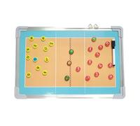 Tableau Blanc Double Face Effaçable à Sec for Football, Presse-papiers Étanche for Entraîneurs, avec Pièces D'échecs et Marqueurs Magnétiques, Surface D'écriture Lisse, Suspendre