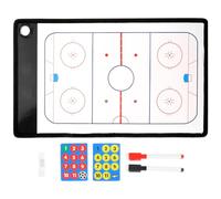 Tableau Blanc Double Face pour Hockey Glace, Coaching | PVC Blanc, Effaçable Rapidement, Marqueur et Stylo, pour Entraîneurs et Équipes Jeunes