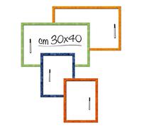 Tableau blanc effaçable à sec 40 x 30 cm avec cadre coloré et marqueur