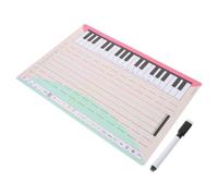 Tableau Blanc Effaçable à Sec Blanc, pour Portées Musicales | Lignes de Portée, Film Effaçable PET, pour Exercices e Sol et e Fa, Stylo