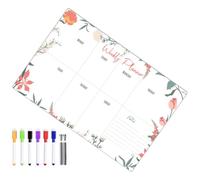 Tableau Blanc Effaçable à Sec de Bureau, Mémo Acrylique | Planning Hebdomadaire, Surface Lisse Polie, pour Liste de Tâches, Réception et Bureau