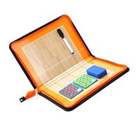 Tableau Blanc Effaçable à Sec de Volleyball avec Fermeture Éclair | PU Cuir et PVC, Pochette Zippée, Marqueur, Autocollants, pour Exercices et Morts