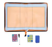 Tableau Blanc Effaçable à Sec de Volleyball Pliable à Fermeture Éclair en Cuir Pu