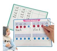 Tableau blanc effaçable à sec double face | Tampon d'écriture téléphonique anglais pour , outil d'apprentissage léger et portable pour salle de classe, maison, maternelle, maternelle