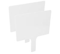 Tableau Blanc Effaçable à Sec Portatif pour Réponses, 2 Pièces | Acrylique Rectangulaire Double Face avec Poignée, pour Classes Interactives, Étudiants et Enseignants