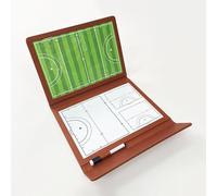 Tableau Blanc Effaçable à sec pour le Hockey, Bloc-notes pour Entraîneurs de Hockey, avec Marqueur, Couleurs Vives, Format Pliable, pour l'Entraînement(Brown)