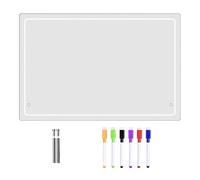 Tableau blanc effaçable à sec - Tableau blanc de bureau acrylique | Bloc-notes multifonction pour la maison, l'école, l'entreprise | Tableau blanc transparent pour tableau de notes, feuilles