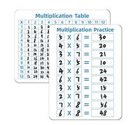 Tableau blanc effaçable à sec, tableau blanc de multiplication 22,9 x 30,5 cm, tableau de multiplication double face, tableau blanc pour manipulations mathématiques