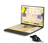 Tableau Blanc Effaçable Double Face Outil de Coaching Portable, Tableau Tactique Basketball Magnétique, Accessoires Complets, Conception Pliable, Léger et Portable(Basketball)