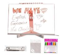 Tableau Blanc Effaçable Sec en Acrylique avec Éclairage LED - Panneau Mémo Brillant,Effaçable à Sec pour Écriture et Dessin - Idéal Café École Maison Bureau Magasin Anniversaire