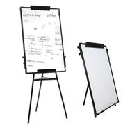 Tableau Blanc Effacable sur Pied,Tableau Magnétique de Chevalet,60x90cm Hauteur Réglable avec Support,Whiteboard Cadre en Aluminium,Mobile Paperboard Pliable de Tableau de ConféRence (60 * 90cm-Noir)