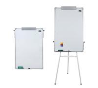 Tableau Blanc Effacable sur Pied,Tableau Magnétique de Chevalet,60x90cm Hauteur Réglable avec Support,Whiteboard Cadre en Aluminium,Mobile Paperboard Pliable de Tableau de ConféRence (60*90cm-Blanc)