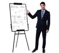 Tableau Blanc Effacable sur Pied,Tableau Magnétique de Chevalet, Whiteboard sur Trépied Réglable, Mobile Paperboard de ConféRence pour École, Bureau,60 x 90 cm (noir)