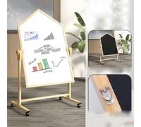 Tableau Blanc Effacable, Tableau Magnetique Sur Pied, Tableau Blanc Roulette, White Board Double Face(55x70cm/22x27.5in)