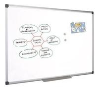 Bi-Office Maya Tableau blanc émaillé avec cadre en aluminium 120 x 90 cm Blanc